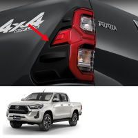 คิ้ว ไฟท้าย LED ครอบไฟท้าย สีเทาดำด้าน จำนวน 2ชิ้น Toyota Hilux Revo Prerunner โตโยต้า ไฮลัก รีโว่ พรีรันเนอร์ ไฮลักซ์ ไฮลัค ปี 2021-2022 2ประตู 4ประตู