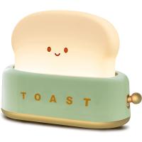 New LED Bread Maker Night Light USB Charging Dimming Toast Lamp Bedroom Children Timing Sleeping Lamps Fun Switch Light