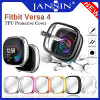 เคส Fitbit Versa 4 Smart Watch เคสใสกันรอย คลุมทั้งหน้าจอ และฟิล์มกันรอย Fitbit Versa4 Screen Protective Case