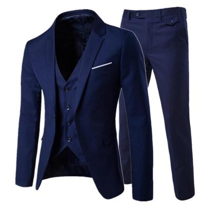 ✔■㍿ hnf531 Mens Suit Three-piece Suit Plus Size Business Slim Fit Professional Wear Groom Groomsmen Wedding Dress 6XL Free Gift Tie Brooch