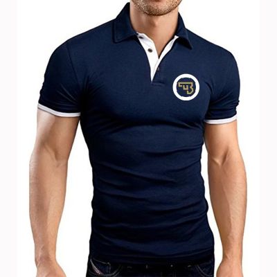 เสื้อโปโลสำหรับผู้ชายชุดทางการสำหรับผู้ชายเสื้อโปโลแขนสั้นโลโก้แฟชั่น CZ ดีไซน์ใหม่ล่าสุดสำหรับฤดูร้อน2022เสื้อระบายอากาศคอตตอนปกแบบลำลอง