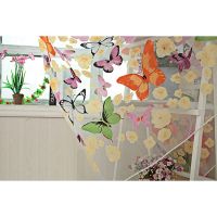 Butterfly Sheer Curtain Panel Window Room Divider 1 Piece