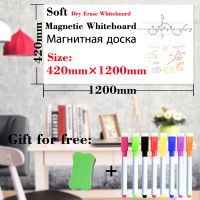 420*1200mm Magnetic Wallpaper WhiteBoard Fridge Wall Stickers Kids Drawing Board School Message Boards Dry Erase White Boards