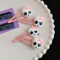 Pink Bow Hair Clip Skull Hair Clip Funny Hair Clips Harajuku Hair Clips Kpop Hair Accessories Ghost Hairpin