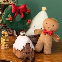 Christmas Gingerbread Cookie Chocolate House Plush Toy Doll Pillow Ornament