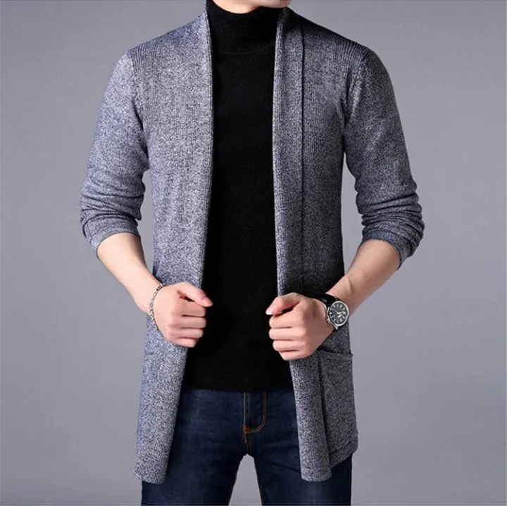 long length mens cardigan