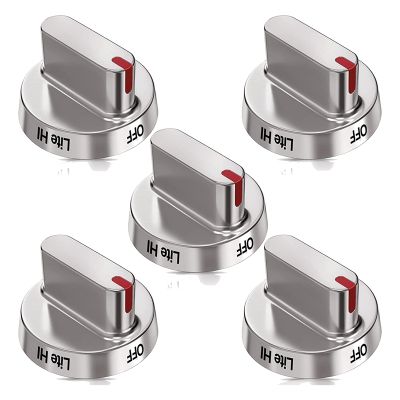 DG64-00472A Stove Knobs Compatible with Samsung Gas Range Oven Stove, Replaces DG64-00347A,AP5949480,PS10058981,(5 Pack)
