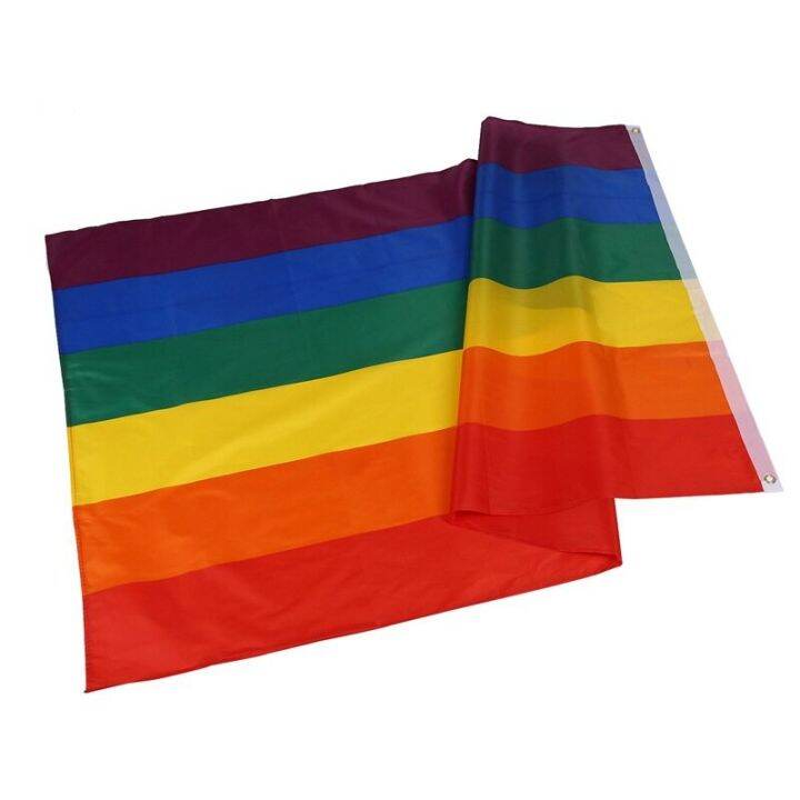 ร้อน90-150cm-rainbow-flag-pride-peace-แบนเนอร์เทศกาลการตกแต่งบ้านปาร์ตี้-shop-ภาพแต่งห้องวิวถนนธงหลากสีการแต่งงานเพศเดียวกัน