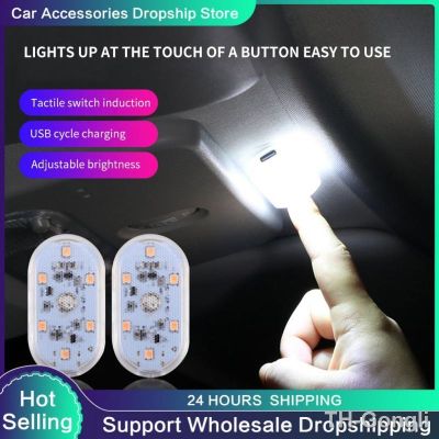 【hot】▩❡☢  6 Led Interior Car Ceiling Lighting Reading Lamp Night Door Roof USB Charging Atmosphere