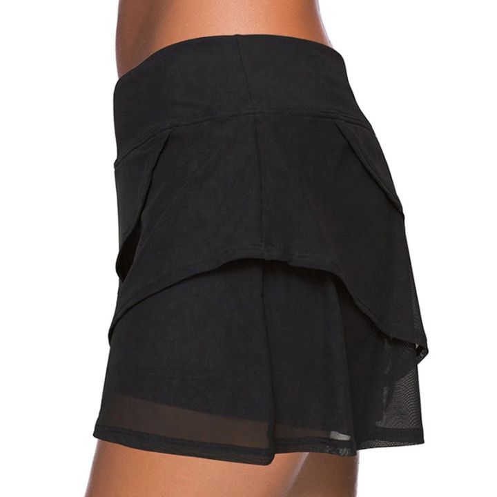 women-sexy-swimwear-beach-shorts-conservative-half-skirt-swimsuit-beachwear-high-waist-leggings-black