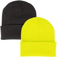 หมวกไหมพรมผลิตในสหรัฐอเมริกา เซ็ต 2 ใบ - 2 Pack Made in USA Thick Beanie Cuff Premium Headwear Winter Hat ผลิตจากวัสดุคุณภาพดีเยี่ยม หนานุ่ม สวมใส่อุ่นสบาย One Size Fit Most