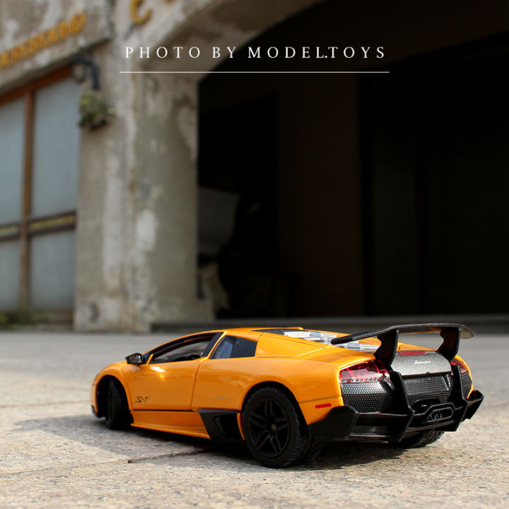 ใหม่1-24-murcielago-lp640รถโลหะผสมกีฬารถรุ่น-diecast-sound-super-racing-ยกหางรถร้อนล้อสำหรับของขวัญเด็ก