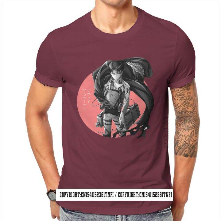 attack-on-titan-levi-anime-red-classic-tshirt-vintage-gothic-mens-tshirts-tops-plus-size-100-cotton-o-neck-t-shirt