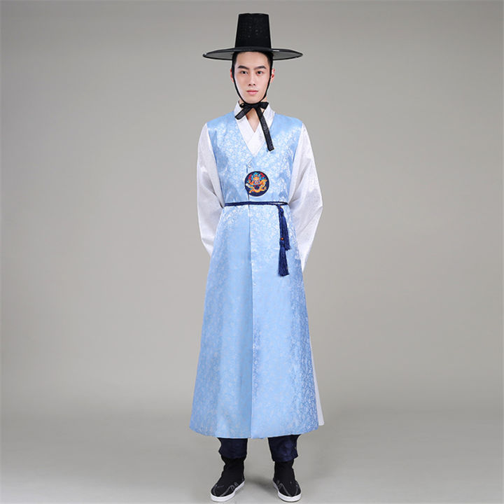 Korean Hanbok Orthodox Traditional Korean Style Wedding Costume Satin ...