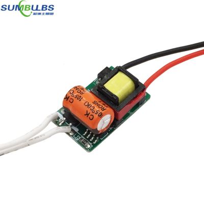 Sumbulbs DC 7-17V 3W 4W 5W 300mA Constant Current Power Supply AC Convertr LED Driver 110V 220V  Input for LED Strip Lights Electrical Circuitry Parts