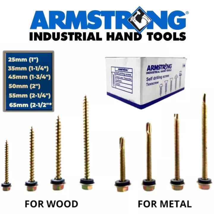 ARMSTRONG TEX SCREW FOR WOOD AND FOR METAL per box Lazada PH