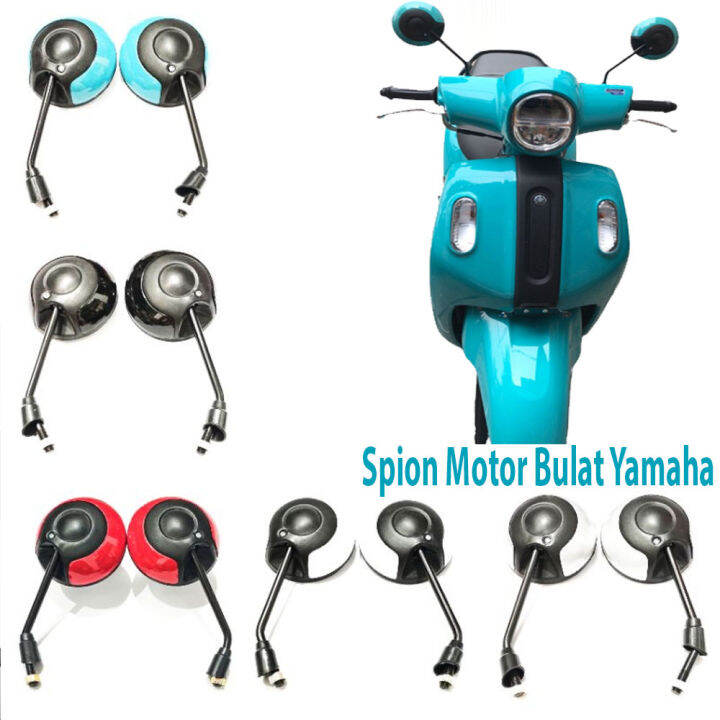 Kaca Spion Motor Bulat Standar Yamaha Honda - Spion Bulat Retro - Spion