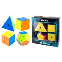 MoYu ชุดพีระมิด4ชิ้น SQ1 Megaminx ลูกบาศก์มายากลกล่องของขวัญลูกบาศก์ความเร็ว Magico แบบ Cubo Magico ปริศนาของเล่นสำหรับเด็กเด็ก