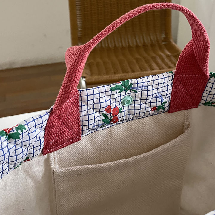 กระเป๋ารูปดอกไม้ปักกระเป๋าถือสะพายสำหรับผู้หญิงลายสก๊อตกระเป๋าสำหรับคุณแม่2022