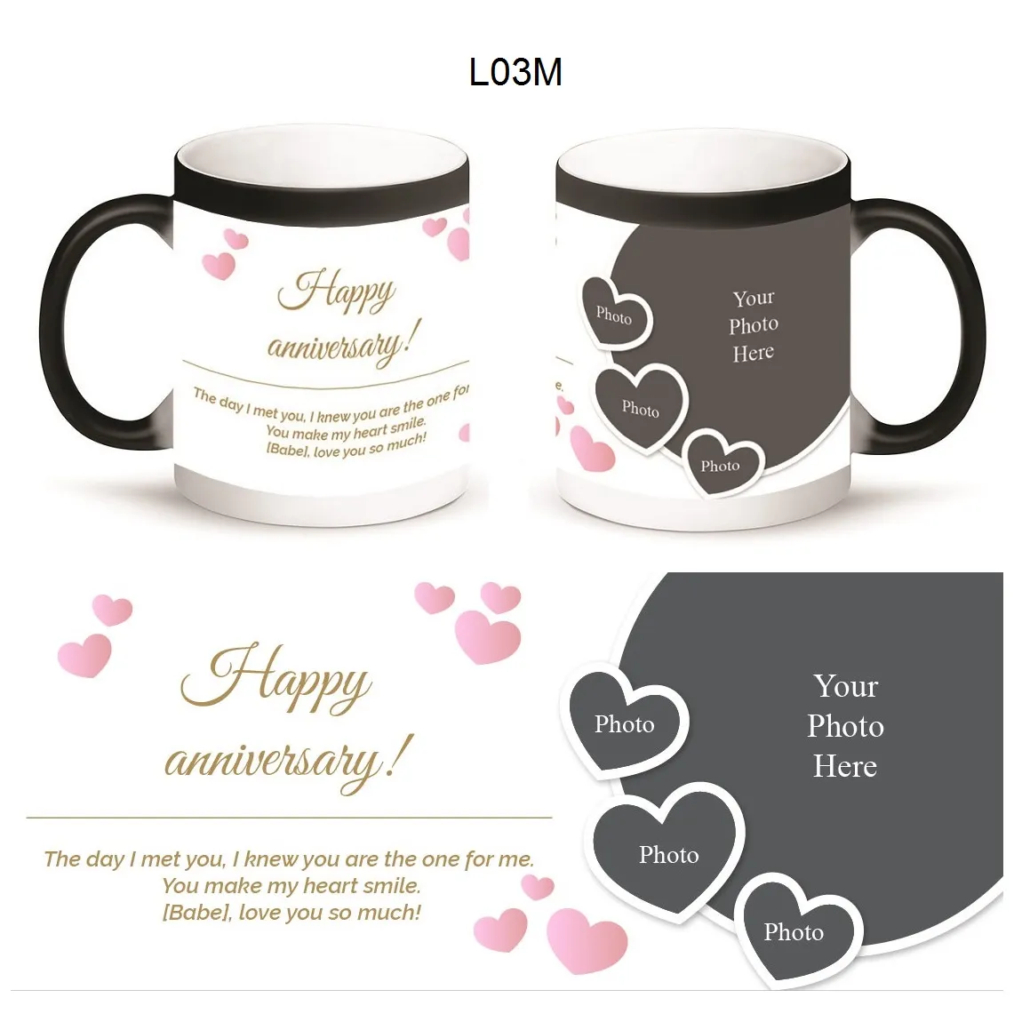 Anniversary Color Changing Cup Magic Mug Photo Print Ceramic Mug Coffee Mug  Love Cup Couple Gift For Her Gift For Him | Lazada