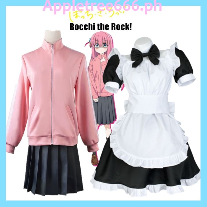 Adult Anime Bocchi The Rock Cosplay Costume Gotou Hitori Maid Outfit ...