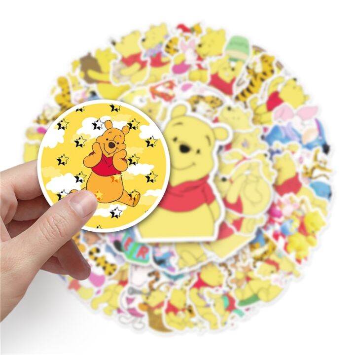 10-30-50pcs-winnie-pooh-bear-cartoon-children-stickers-skateboard-guitar-suitcase-girls-waterproof-scrapbooking-sticker-kids