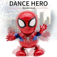 Spiderman Action Figure Dance Super Hero Robot Toy Dancing Music Lights Childrens Toys Popular Action Flash Toy For Kids Gift