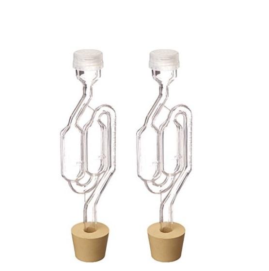 Pack of 2 AKUnlimited Twin Bubble Airlock and Carboy Bung 