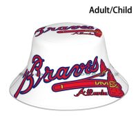 [Fine Jewelry] Braves Atlanta Bucket Hat หมวกกันแดดเบสบอล Home Run Usa โลโก้หมวกกลางแจ้งพับได้