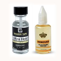 1 Bottle 0.5oz Walker Ultra Hold Adhesive Glue With 1 Bottle 1oz Remover For Lace Wig Glue