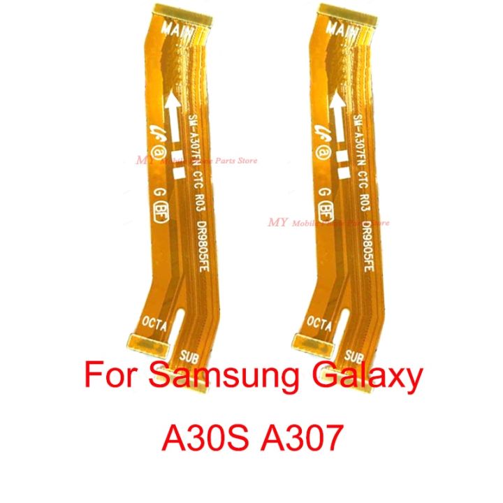 【✆New✆】 nang20403736363 ใหม่หลักสำหรับ Samsung Galaxy A30s A307 A307f เมนบอร์ดหลัก Board Connector จอแสดงผล Lcd สายเคเบิลงอได้ซ่อมอะไหล่