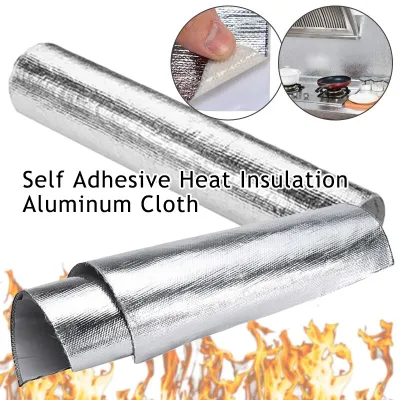 Heat Protection Sealing Tape Self-adhesive Fireproof Heat Insulation Mat Aluminum Foil Glass Film Car Home Kitchen Accessories