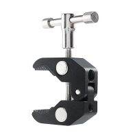 Photography Super Clamp w/1/4 and 3/8 Thread Clip for DSLR Cameras Light Stand Rods Lights Hooks Shelves Cross Bars