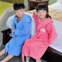 Children Toweled Bathrobe Kids Thick Warm Hooded Bath Robe Sleepwear Girls Boys Pyjamas Homewear Kids Nightwear L195