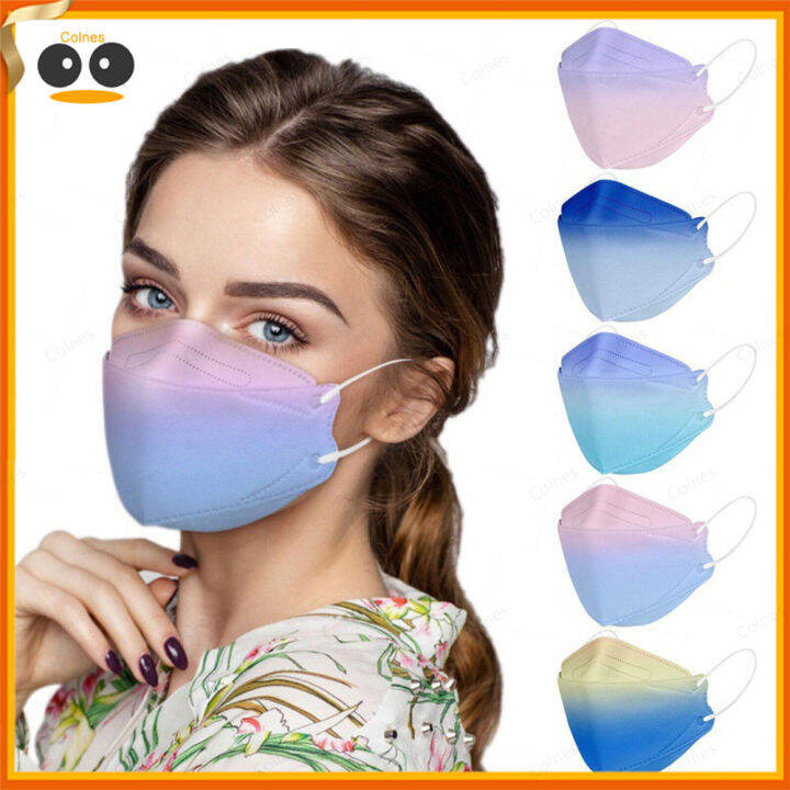 50Pcs Korea KF94 Rainbow gradient Face Mask 4D Aldult Breathable Mask