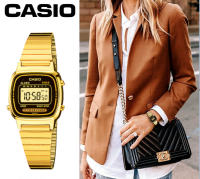 นาฬิกา Casio Digital รุ่น LA670WGA-1 นาฬิกาผู้หญิงสายแสตนเลส ดีไซน์วินเทจ ตัวขายดี  - มั่นใจ ของแท้ 100% ประกันศูนย์ CMG 1 ปีเต็ม