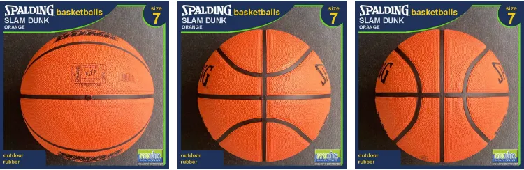 Spalding Outdoor Basketball Slam Dunk Black Basketball Ball Brick Adult