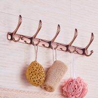 ❀ Rose Gold Bathroom Robe Clothes Hooks Solid Brass Nail Punched Wall Mount Key Hanger Rack/Holder/Shelf Bath Hardware Accessories