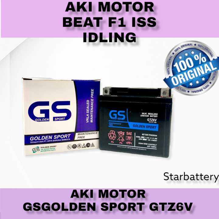 Aki Motor Honda Scoopy Iss Idling GTZ6V GS GOLDEN SPORT Aki Kering