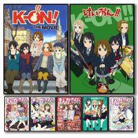 K-ON โปสเตอร์ความงามเพลงอะนิเมะการ์ตูนสาวผ้าใบจิตรกรรมสำหรับตกแต่งบ้านผนังศิลปะภาพจิตรกรรมฝาผนังเด็ก Kawaii ประดับห้อง0823