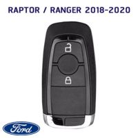 จัดส่งฟรี ซองกุญแจหนัง Ford 2018-2020 รุ่น Smart Key หนังแท้ เดินด้ายแดง โลโก้โลหะ 2ปุ่ม