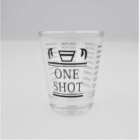 แก้วตวงหนึ่งช็อต One shot สเกลสีดำ 30 ml 1 ออนซ์ รหัส 0430