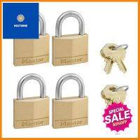 กุญแจคีย์อะไลค์สปริงคล้องคอสั้นทองเหลือง MASTER LOCK รุ่น 140EURQ ขนาด 40 มม. (แพ็ค 4 ชิ้น) **มีบริการชำระเงินปลายทาง**