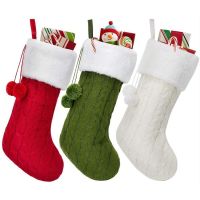 2023 Merry Christmas Socks Red Green Christmas knitting Stocking Christmas Tree Pendant Decorations For Home Xmas Gift