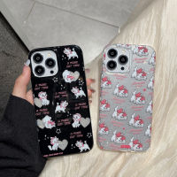 เคสเข้ากันได้กับ IPhone14 13 12 11โปรโมแมกซ์มารีแคทป้องกันการตกเคสโทรศัพท์เลนส์ป้องกัน