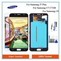 จอชุด  Samsung  J7Plus/C710  LCD+ทัสกรีน แถมฟรีชุดไขควง กาวติดโทรศัพท์ 15 มล.T8000( มีประกัน)