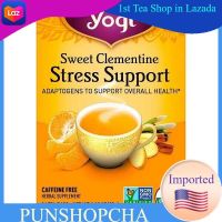 Yogi Tea, Stress Support, Sweet Clementine, Caffeine Free, 16 Tea Bags ชาสมุนไพร​ ชาเพื่อสุขภาพ?พร้อมส่ง?