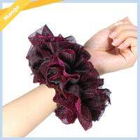 MINBAOYU196810 ชุดคลุมศีรษะ ขนาดใหญ่ scrunchies อีลาสติก กำมะหยี่สีทอง แหวนผมผ้ากำมะหยี่เงายืดหยุ่น ที่มีคุณภาพสูง ศิลปะผ้าศิลปะ เชือกมัดผมหางม้าแวววาว ผมเส้นผม