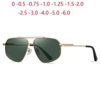 Polygon Pilot Nearsighted Sunglasses With Diopters Fashion Driving Anti-Glare Prescription Sun Glasses Men 0 -0.5 -0.75 To -6.0 Decanters