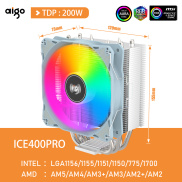 Aigo ARGB CPU Cooler 4 Heat Pipes 4 Pin PWM PC Quiet 120MM CPU Cooling Fan